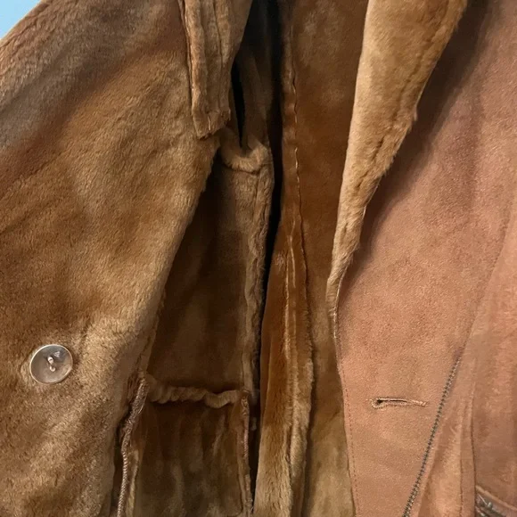 Rachel Zoe Brown Suede fur Coat Size M - Picture 16 of 16